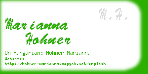 marianna hohner business card